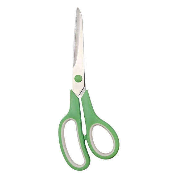 EXLEAF All Purpose Scissors, Stainless Steel Sharp Blades with Anti-Slip Handles, Ergonomic Office and Crafting Shears, Green
