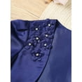 thumbnail image 4 of LiiYii Kids Girl's Short Sleeve Shrug 3D Applique Cardigan Bolero Shrug Dressy Jacket Navy Blue 8, 4 of 6