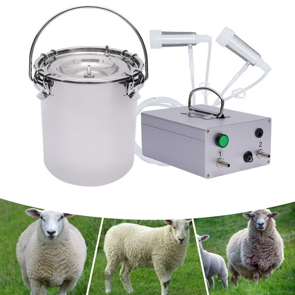 Portable Electric Sheep Goat Milking Machine Storage PlugIn Milking Pump 5L 110V
