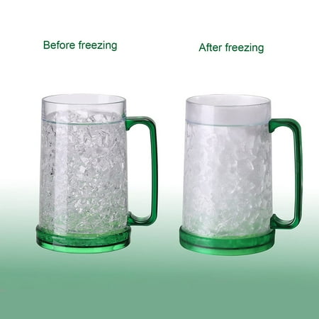 

KFIWSZC Oktoberfest Decorations Beach Pool Party Ice Beer Ice Drink Double Plastic Cup(1PC) Beer Stein Oktoberfest Tableware German Party Decor