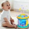 thumbnail image 4 of Kids' Interactive Music Game Drum With Ocean Projection Lamp, Rotating Underwater Creatures Spark Curiosity & Visual Fun, Interactive Buttons Trigger Music Lights & Safe Play For, 4 of 5