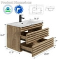 thumbnail image 4 of eclife 30" Wall Mounted Bathroom Vanity with Integrated Sink Top, 4 of 8