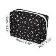 thumbnail image 2 of 1 Pc Women Portable Floral Cosmetic Bag for Vacation Business Travel Black Polyester, 2 of 3