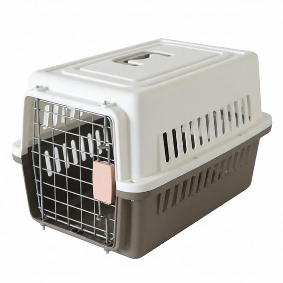 Pet Carrier - Portable Breathable Cat and Small Dog Travel Crate with Metal Mesh Door