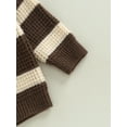 thumbnail image 6 of Bagilaanoe Toddler Baby Girl Boy Knitted Sweater Long Sleeve Stripe Print Pullover 6M 12M 24M 3T 4T 5T 6T Kids Warm Jumpers Tops Fall Loose Knitwear, 6 of 9