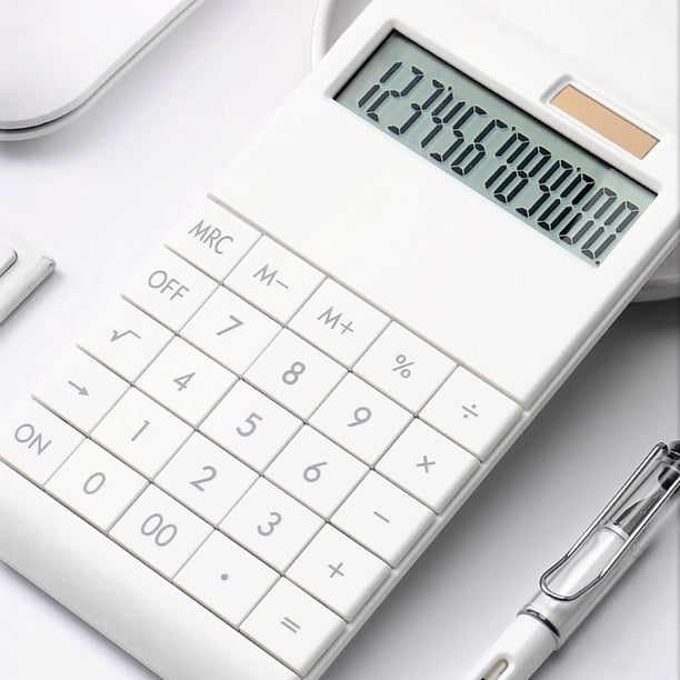 Calculadora solar con pantalla grande y botones, pantalla LCD grande y nítida para uso en oficinas, escuelas, hogares y negocios.