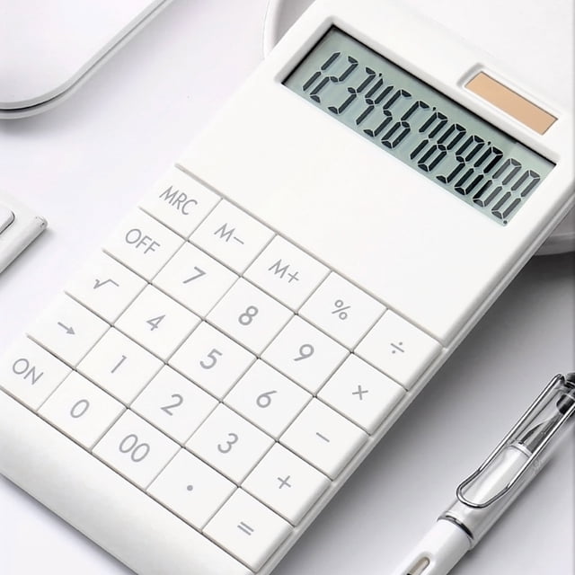 Solar Powered Calculator Large Display And Buttons Clear Large LCD Display For Office School Home And Business Use