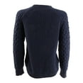 thumbnail image 2 of 1.STATE Womens Texture Pullover Sweater, Blue, X-Large, 2 of 2