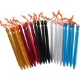 thumbnail image 1 of 20 Pack Tent Pegs Aluminium Alloy Tent Stakes With Drawstring Bag For Outdoor Camping (5 Color Mix), 1 of 4