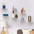 thumbnail image 2 of 4 Pack Small Wall Shelf, 4'' Acrylic Wall Shelves Display Ledges for Storage & Decoration, Small Floating Shelf for Wall with 2 Types of Installation (Adhesive or Screw), 2 of 5