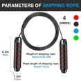 thumbnail image 3 of SURJDE Jump Rope, Adjustable Skipping Rope with Soft Foam Handles, Tangle-Free Rapid Speed Jumping Rope, 3 of 7