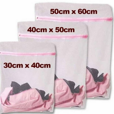 

3Pcs Set Clothes Wash Mesh Net Bag Pouch Basket For Washing Machine Laundry Bra Aid Lingerie