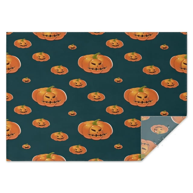 Halloween Tablecloth Wrinkle Resistant Washable Tablecolths Table Covers Evil Pumpkin Ghost Rectangle Table Cloths for Halloween Background Indoor and Outdoor Birthday