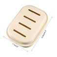 thumbnail image 3 of Oleegame 2PC Spoon And Lid Rest Bathroom Soap Dish Storage Holder Rack Soapbox Plate Tray Drain Yellow, 3 of 4
