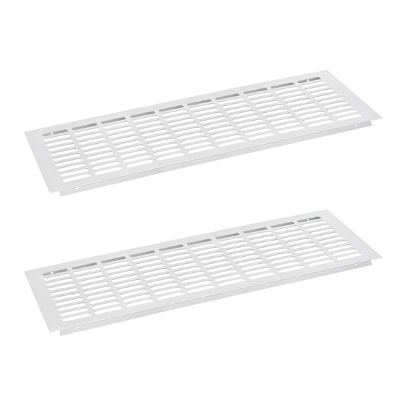 Unique Bargains Air Vents Cover, 2Pcs 500 x 150mm Aluminum Alloy Mesh Air Return Vent Cover, Louvered Ventilation Grille (Silver)