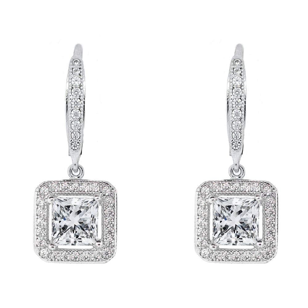 Cate & Chloe Ivy 18k White Gold Plated Jewelry Set with Simulated Diamond Crystals Gift for Women