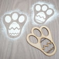 Nest & Nook Easter Bunny Footprint Wood Easter Morning Bunny Feet Flour
