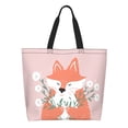 thumbnail image 2 of ZICANCN Cartoon Design Red Fox Tote Bag , Grocery Bags Reusable Shopping Bags with Handles Durable Foldable Washable for Women Men, 2 of 8