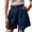 Navy, variant on Solid Color High Waisted Shorts for Women Pleated Elegant Shorts Summer Trendy Shorts Casual Work Shorts with Pockets s
