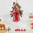 thumbnail image 3 of Fesfesfes Christmas Gingerbread House Door Sign Wreath Festive Holiday Decor Handmade Hanging Ornaments Sweet Theme Door Decor Christmas Seasonal Decoration, 3 of 6