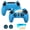 Blue, variant on Cat Ear Silicone Cover Set for PS5 Controller with 1 Touchpad Sticker and 2 Thumb Grip Caps