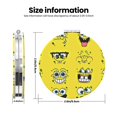 thumbnail image 3 of Pofeuu SpongeBob SquarePants pour Miroir de Maquillage Portable de Poche Couverture en PU Miroir de Voyage Compact avec Verre Double Face Normal et Grossissant Forme Ronde, 3 of 9