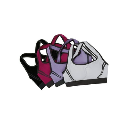 

JANSION Women s Medium Support Cross Back Wirefree Removable Cups Yoga Sport Bra