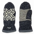 thumbnail image 4 of BRUCERIVER Women's Snowflake Knit Acrylic Mitten with Fleece and Thinsulate, Black, S, 4 of 4
