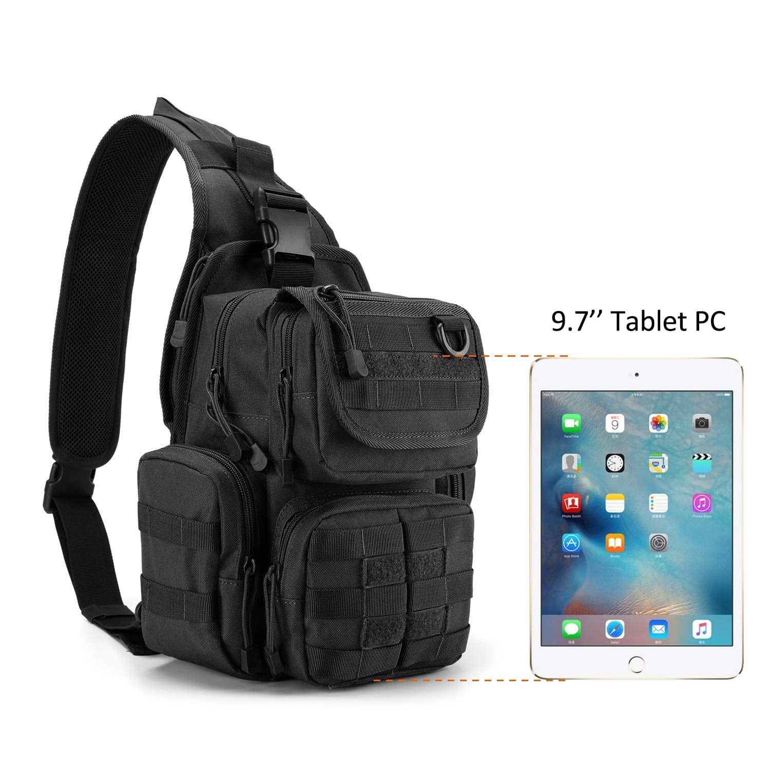 G4Free Sling Bag Pack with Adjustable Holder Small Crossbody Shoulder Backpack for Men Women