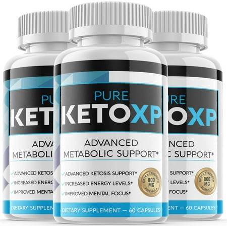 (3 Pack) Pure Keto XP - Keto Weight Loss Formula - Energy & Focus Boosting Dietary Supplements for Weight Management & Metabolism - Advanced Fat Burn Raspberry Ketones Pills - 180 Capsules