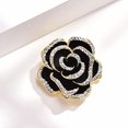 thumbnail image 4 of Broche en forma de rosa para mujer, regalos para el día de la madre, broche de aleación, elegante Broche, Broche elegante con incrustaciones de diamantes de imitación de flor de rosa, Broche accesorio, 4 of 5