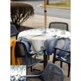thumbnail image 4 of Outdoor Tablecloth with Umbrella Hole and Zipper, Blue Pumpkins Fall Square Table Cloth 54x54 Inch Waterproof Tablecloth, Thanksgiving Eucalyptus Leaves Picnic Table Cover for Patio Camping, 4 of 7
