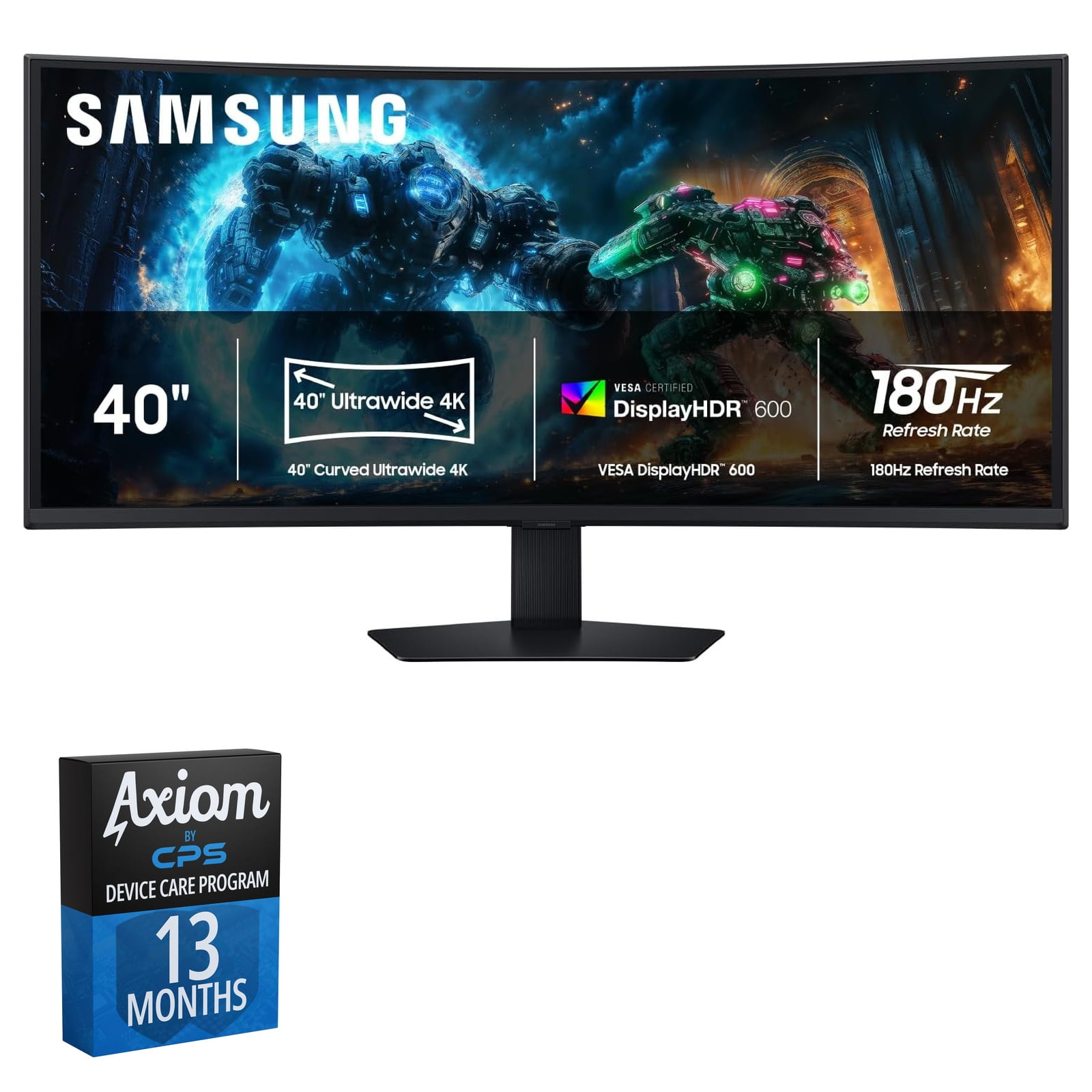Samsung 37-in Odyssey G7 (G75F) 180Hz, Curved Monitor + 13-Month Axiom Care
