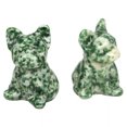 thumbnail image 2 of K-KED 10Pcs Natural Emerald Stone Quartz Crystal French Bulldog Carved Puppy Ornament, 2 of 4