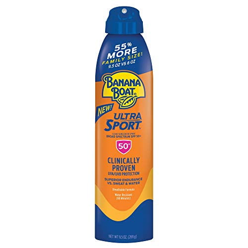 Banana Boat Ultra Sport Reef Friendly Sunscreen Spray, Broad Spectrum SPF 50, 9.5oz Walmart