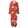 thumbnail image 6 of Odeerbi Christmas Onesie Pajamas for Family Holiday Sleep Jumpsuit Long Sleeve Family Christmas Pajamas Matching Sets Mom Printed Loungewear Jumpsuit Sleepwear Xmas PJs Set Red, 6 of 7