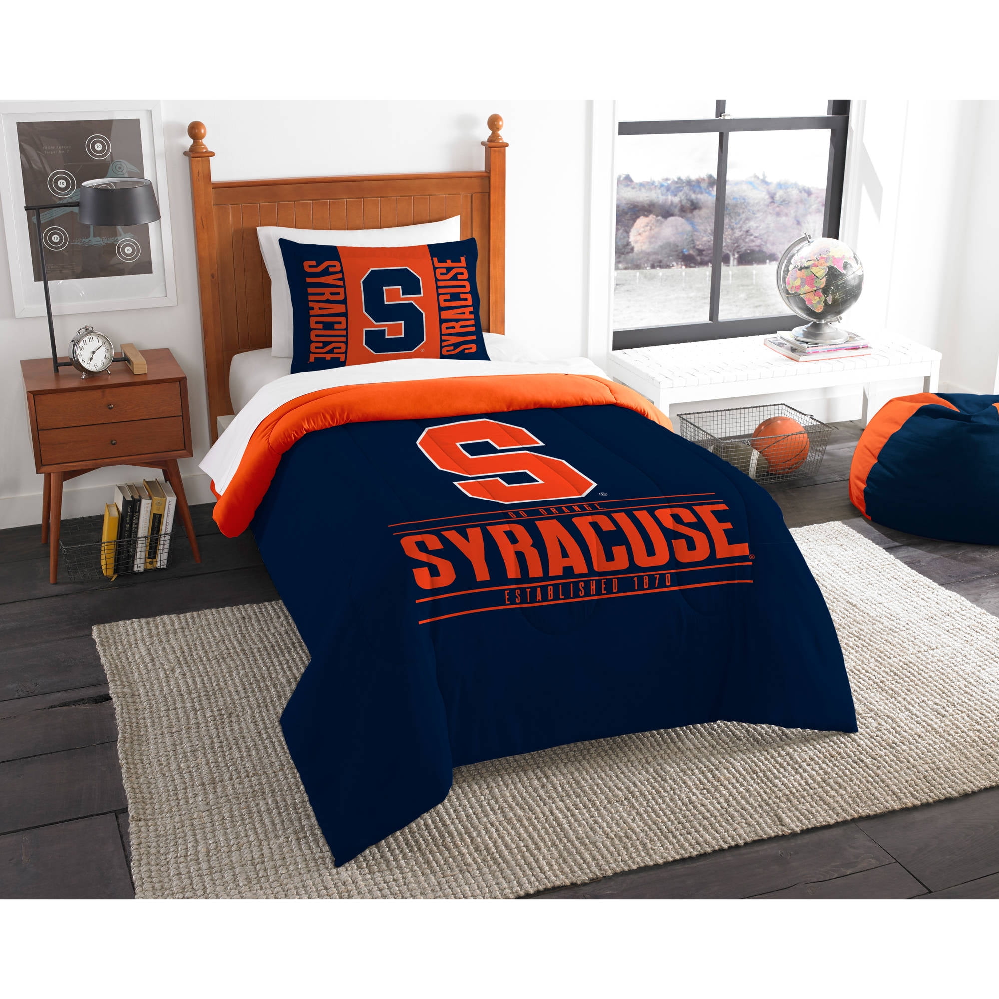Ncaa Syracuse Orange Modern Take Bedding Comforter Set Com