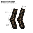 thumbnail image 5 of Junzan Gold Glitter Pineapples Mens Funny Socks For Men Women Colorful Fun Novelty Crew Patterned Socks, 5 of 9