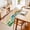 Green, variant on Hallway Runner Rug 2'x6', Teal Brown Mountain Kitchen Runner Rugs Non-Slip Carpet Mats, Farmhouse Cherry Blossoms Cranes Bedside Rugs Runners Washable Floor Carpet for Bathroom Laundry Room