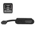 thumbnail image 4 of USB Type C to HDMI 4K 60Hz Adapter with USB-C Power Delivery Port Charge Passthrough - HDMI 2.0 4K@60Hz UHD Video Audio Converter Connector Hub Multiport Dongle Cable Wire Cord (Black), 4 of 4