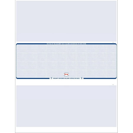 Blank Check Stock - 250 Blank Computer Check Stock - Check in Middle - Linen Reflex Blue