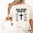 thumbnail image 2 of Christian Inspirational Shirt Message For You Cross Faith Graphic Tee Front and Back, 2 of 6