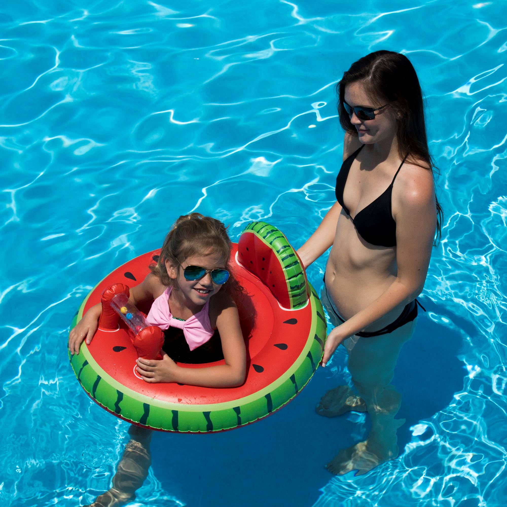 Swimline Watermelon Baby Seat Pool Inflatable Ride-On, Red, Green - image 4 of 5