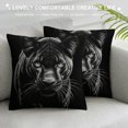 thumbnail image 3 of MDO  Panther Animal Black One Throw Pillow with Cover for Couch Bed Sofa, 18 x 18 Decorative Pillows w/Case, 3 of 5