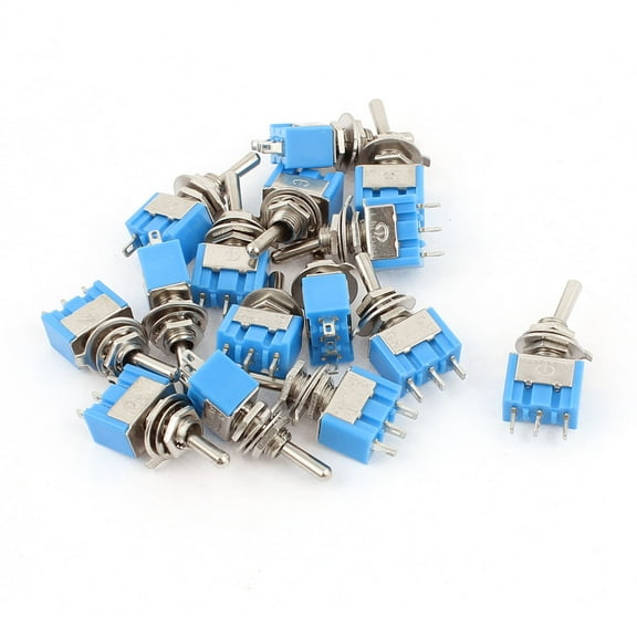 125V 6A SPDT ON-ON 2 Positions 3 Pin Latching Micro Toggle Switch 15pcs