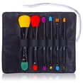 thumbnail image 3 of SHANY Vegan Makeup Brushes - LUNA - 6 PC Double Sided Travel Make up Brushes with 12 unique Bristles sides - Brush storage Pouch - Synthetic Cosmetics Brush, 3 of 5