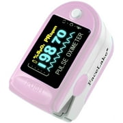 Facelake FL-350 Pulse Oximeter, with Carrying Case & Batteries, Pink