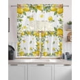 thumbnail image 2 of Farmhouse Lemon Kitchen Curtains Sets 36 Inch Length with Valance, Summer Fruit Botanical Floral Swag Valances and Tiers Curtain Set Drapes Swag Curtains for Living Room, Bathroom, Bedroom, Cafe, 2 of 6