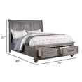thumbnail image 5 of Benzara Demi Wood California King Size Bed with Sleigh Headboard in Oak Gray, 5 of 5