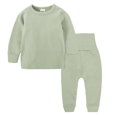 

kpoplk Christmas Outfit 3Pcs/Set Baby Boy Girl Outfit Baby Bear Romper+Plaid Long Pants+Hat Clothes(Mint Green)